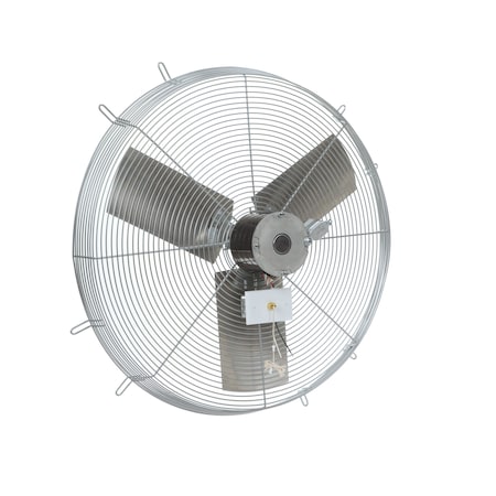 Tpi Exhaust Fan, 30" TEAO Motor, 120V, Wire Guard, 1/4HP, 3-Speed, Gray CE 30-D